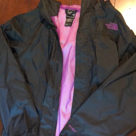 north face black rain jacket